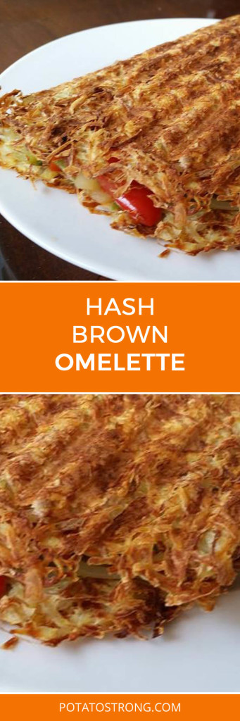 Shredded hash brown omelette no oil vegan