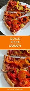 Easy, quick pizza dough no oil vegan