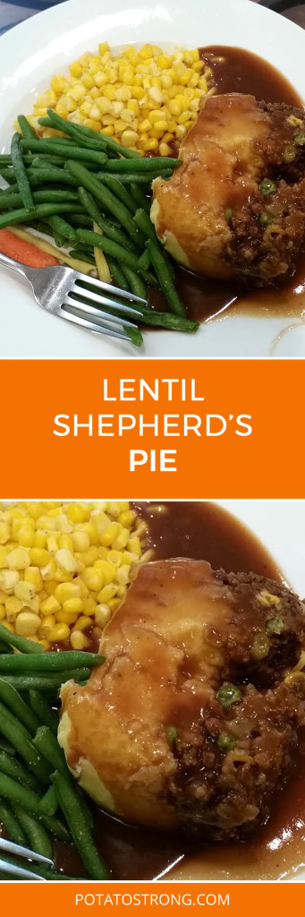 Lentil shepherd's pie vegan no oil