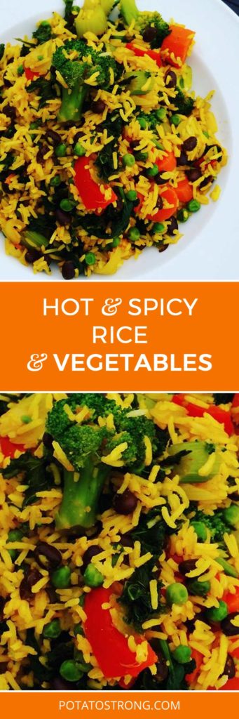 Spicy Rice and Vegetables Vegan No Oil